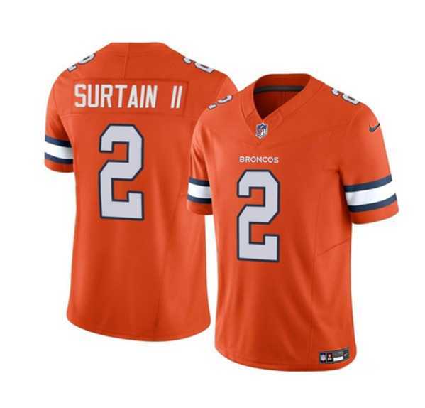 Men & Women & Youth Denver Broncos #2 Pat Surtain II Orange 2023 F.U.S.E. Vapor Untouchable Football Stitched Jersey,We sell and wholesale Men & Women & Youth Denver Broncos #2 Pat Surtain II Orange 2023 F.U.S.E. Vapor Untouchable Football Stitched Jersey on line form chian!
